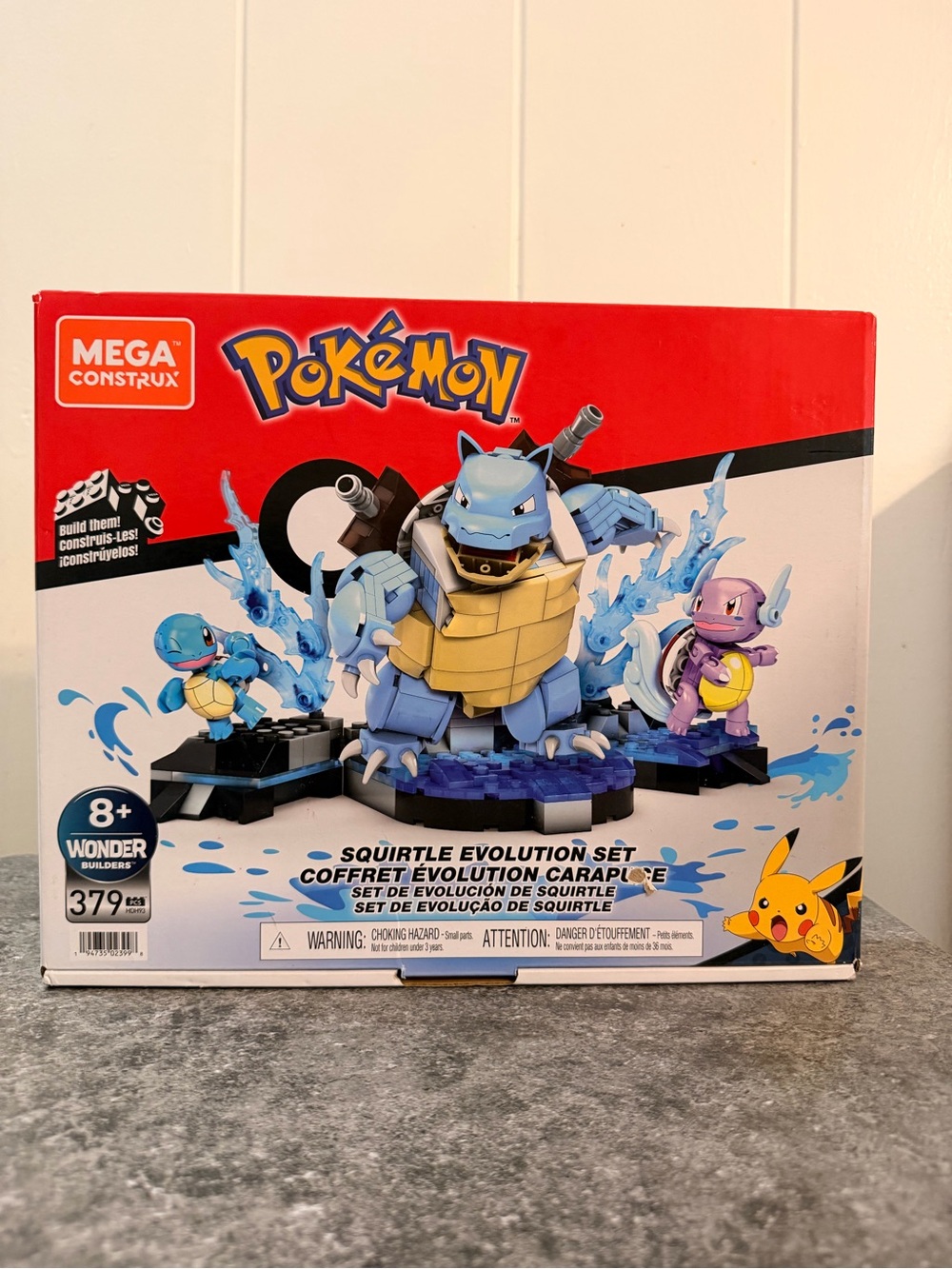 Mega Construx Pokémon Squirtle Evolution Set - Blue